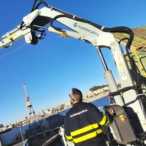 Grua Ysabel. Cilindro alargamiento abierto